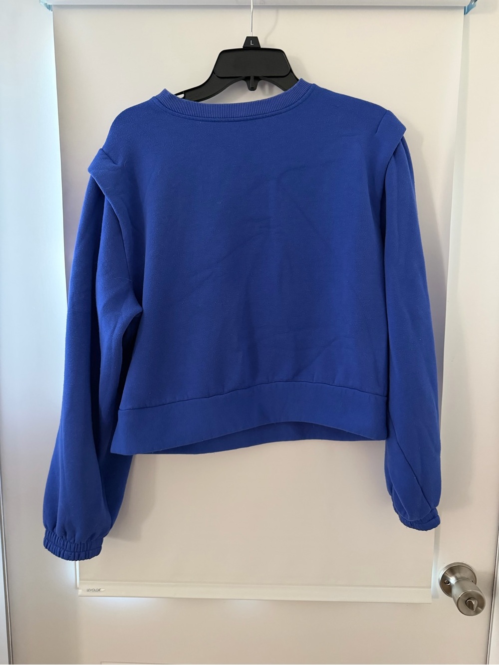 CALIA by Carrie Underwood Royal Blue Cropped Crewneck Sweatshirt